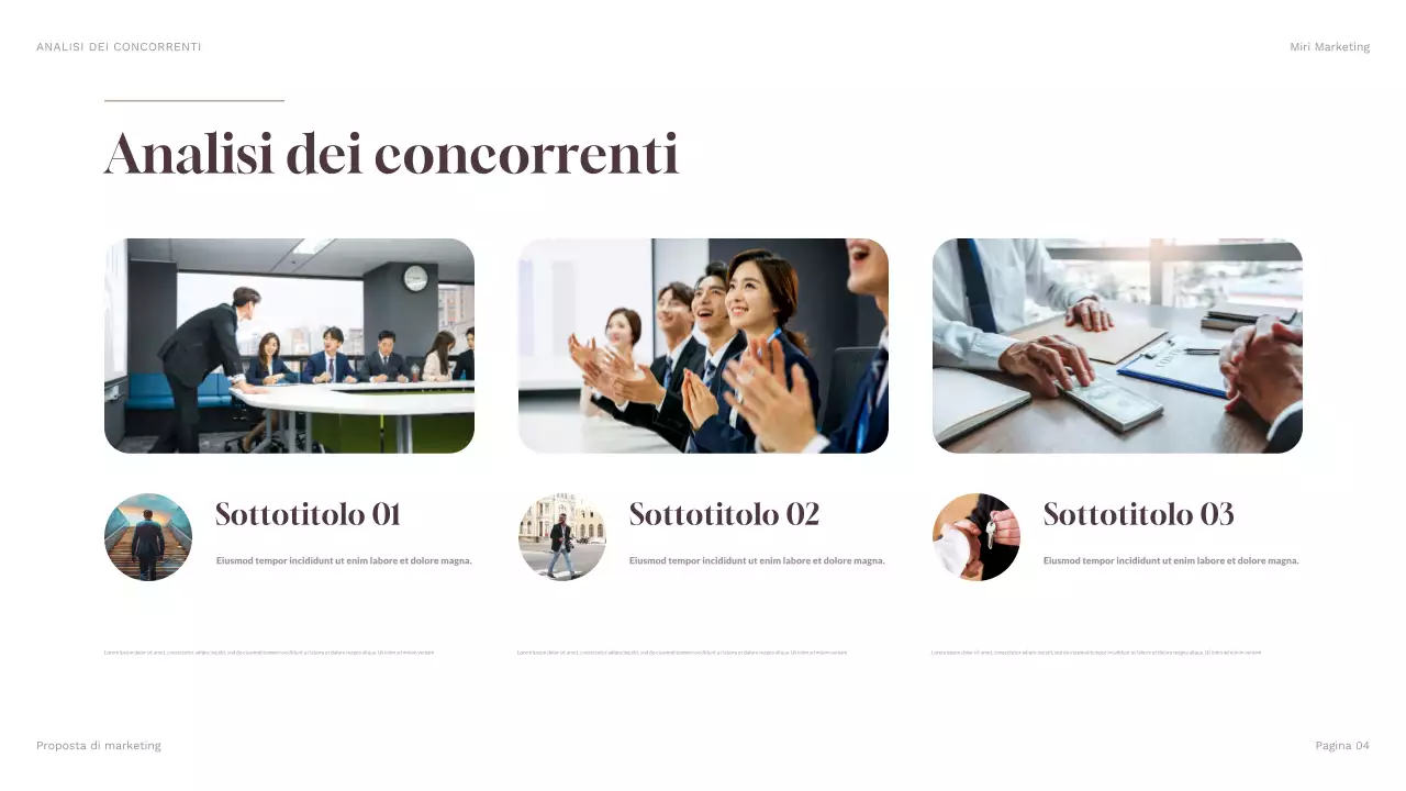 presentazione del marketing geometrico marrone