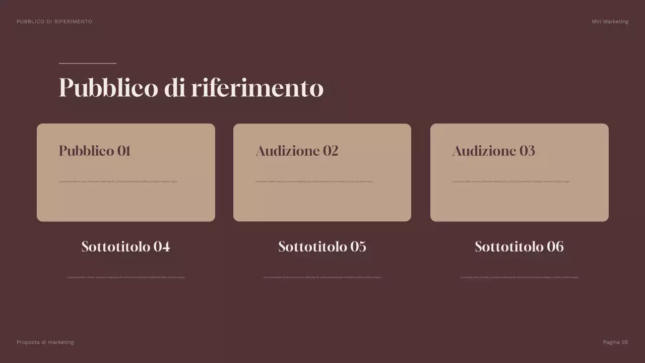 presentazione del marketing geometrico marrone