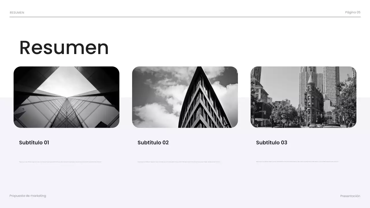 presentación de negocios moderna en negro