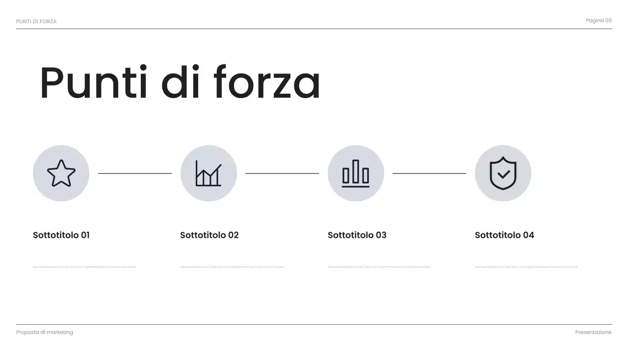 presentazione aziendale nera e moderna