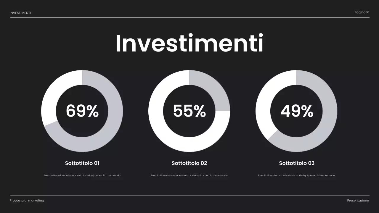 presentazione aziendale nera e moderna