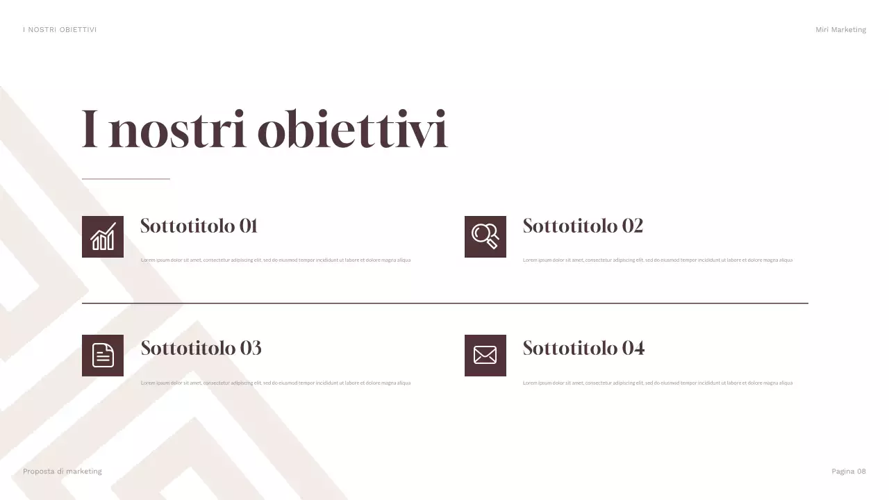 presentazione del marketing geometrico marrone