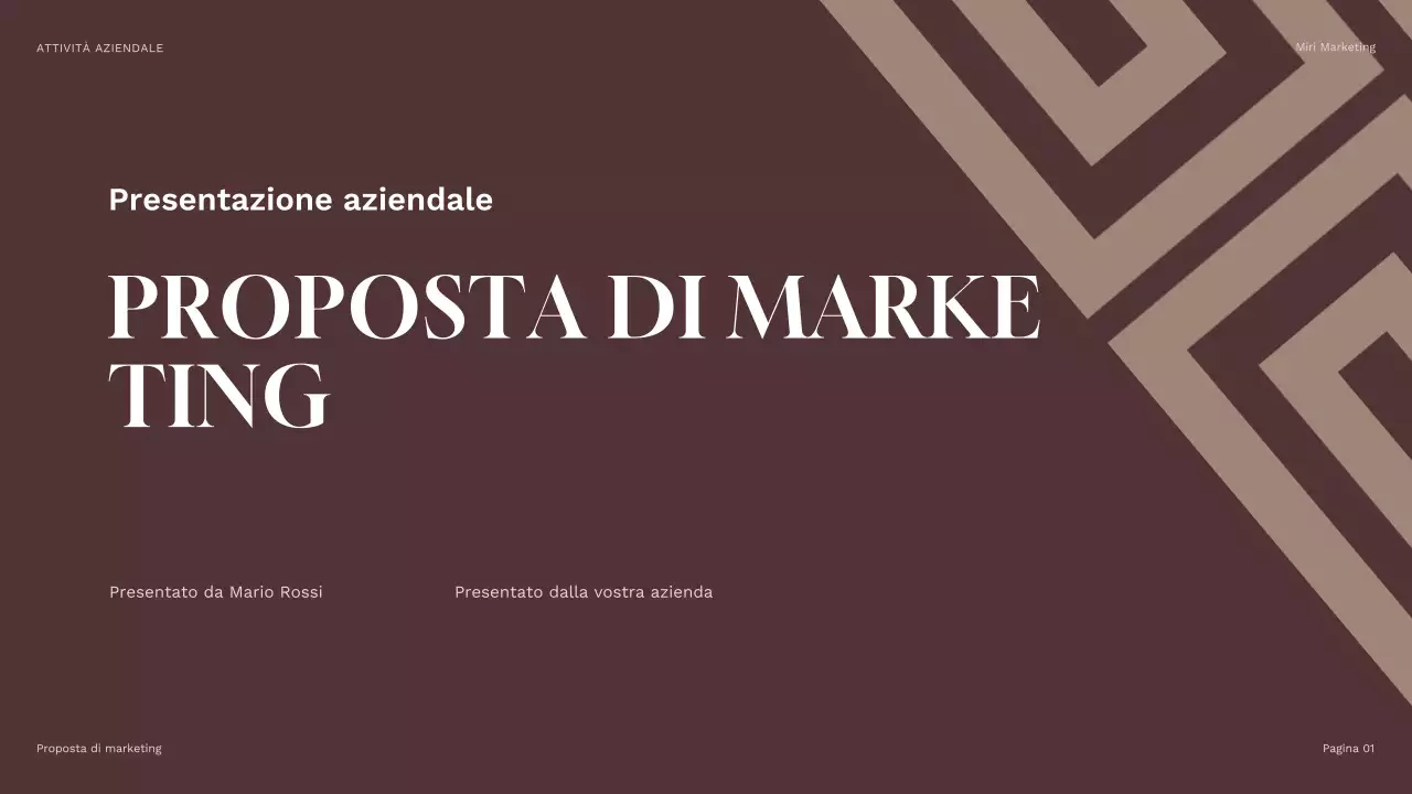 presentazione del marketing geometrico marrone