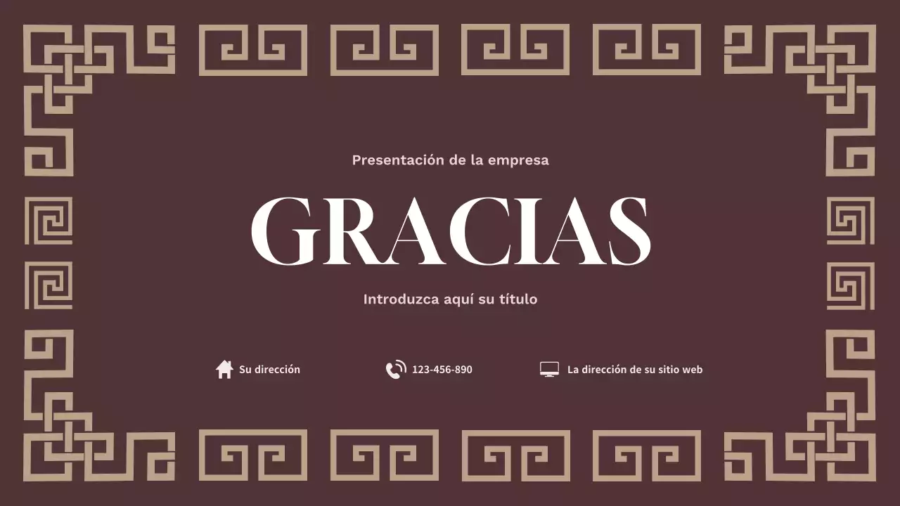 presentación geométrica marrón de marketing