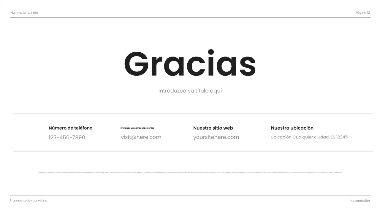 presentación de negocios moderna en negro