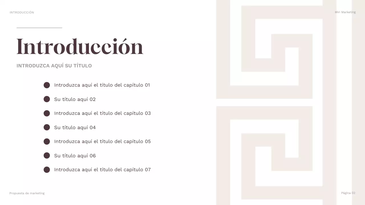 presentación geométrica marrón de marketing