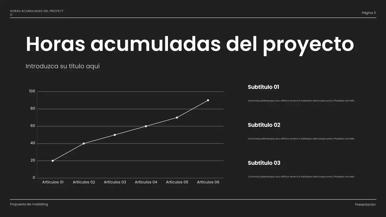 presentación de negocios moderna en negro