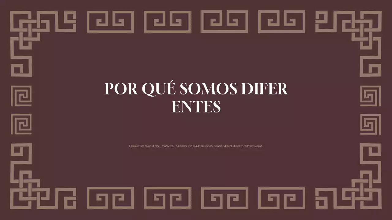 presentación geométrica marrón de marketing