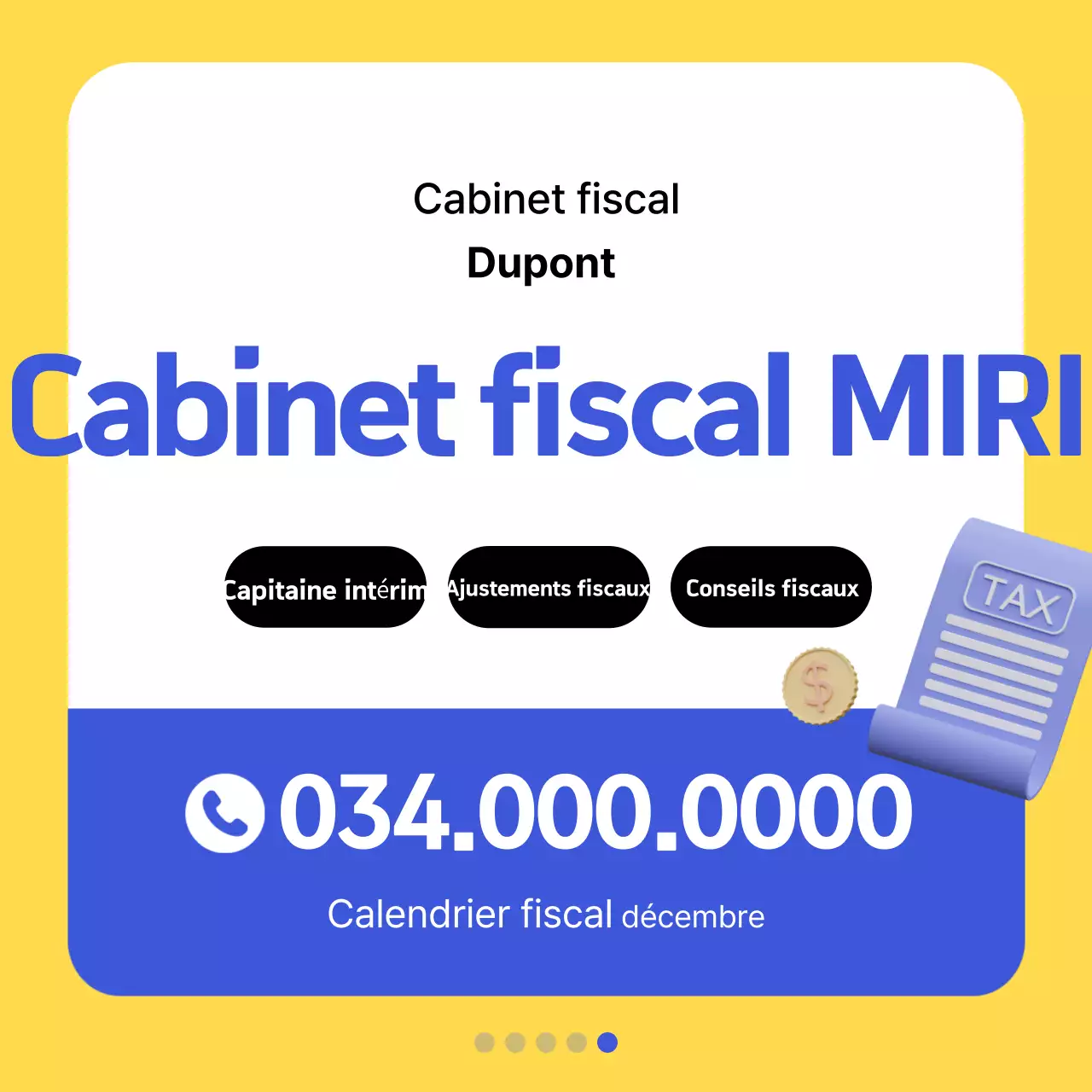 Promouvoir l'information fiscale moderne en jaune