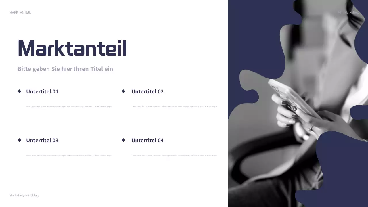 navy modern marketing presentation