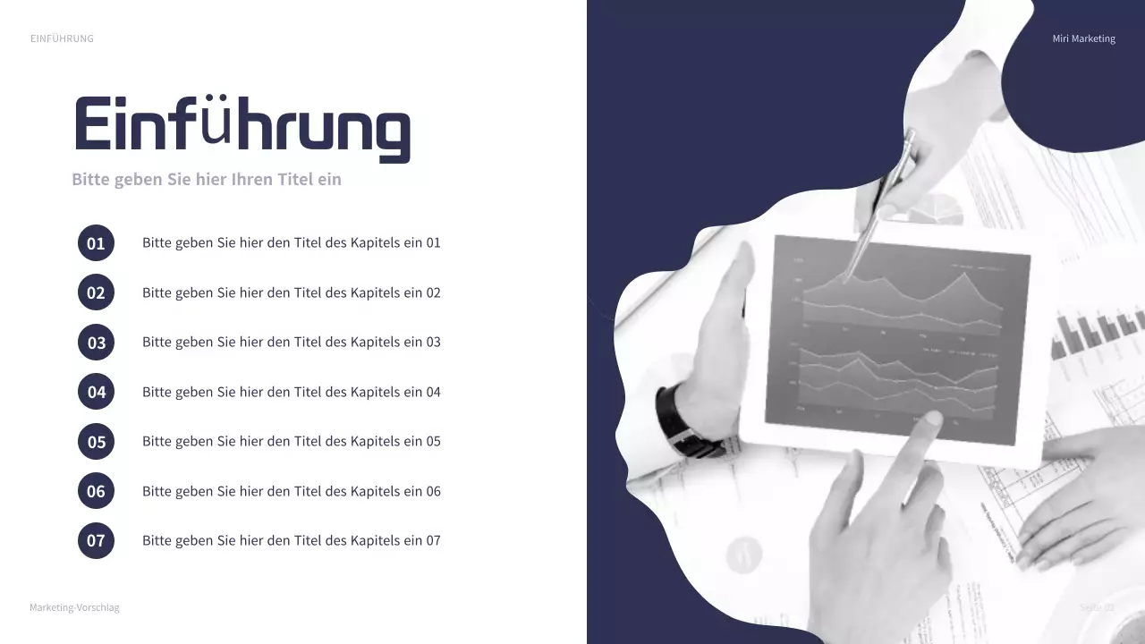 navy modern marketing presentation