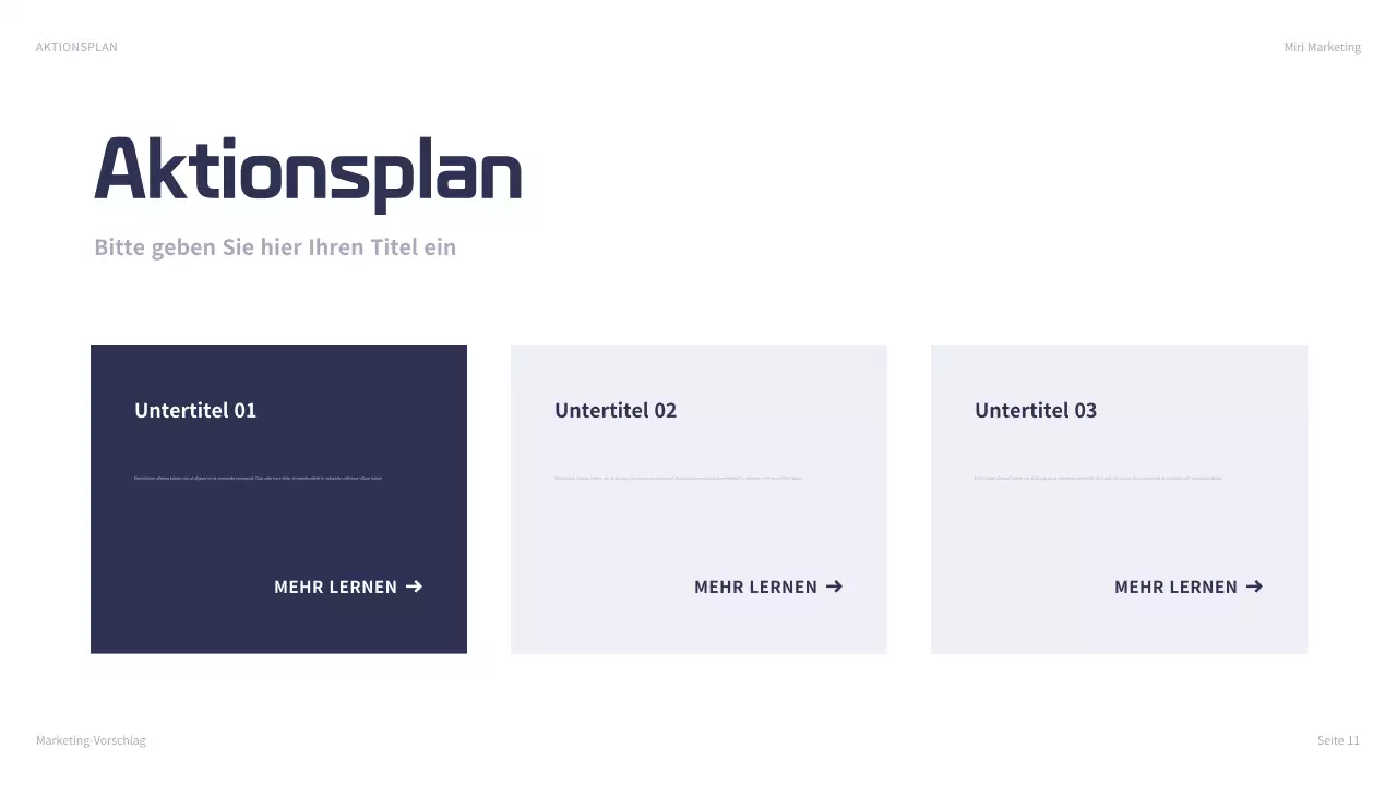 navy modern marketing presentation