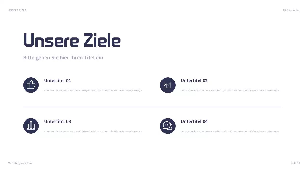 navy modern marketing presentation