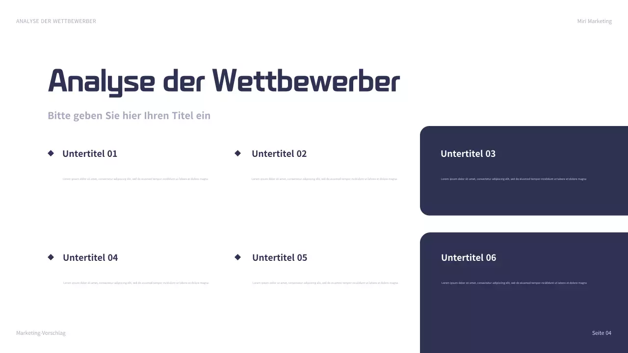 navy modern marketing presentation