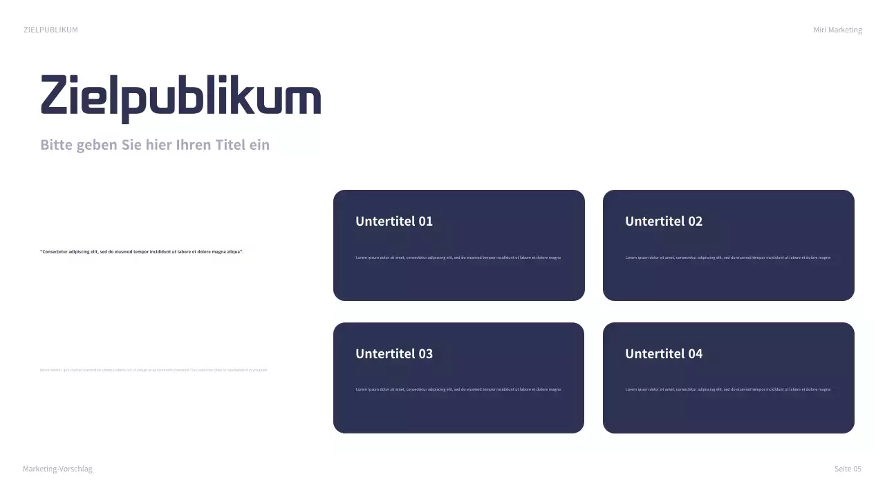 navy modern marketing presentation