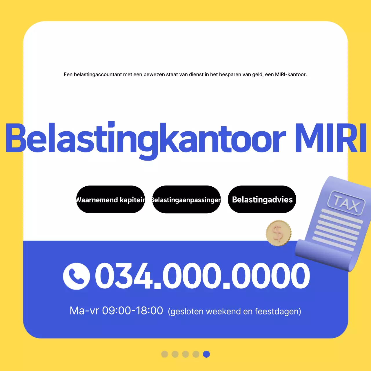 Bevorder moderne gele belastinginformatie