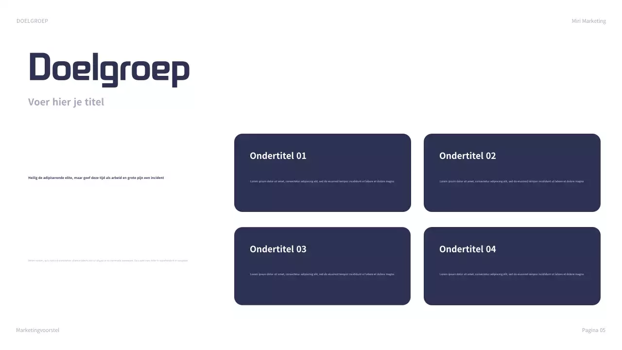 marine moderne marketing presentatie