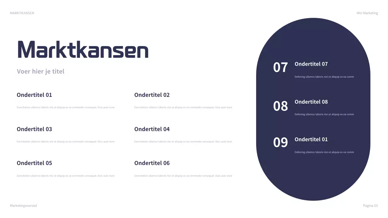 marine moderne marketing presentatie
