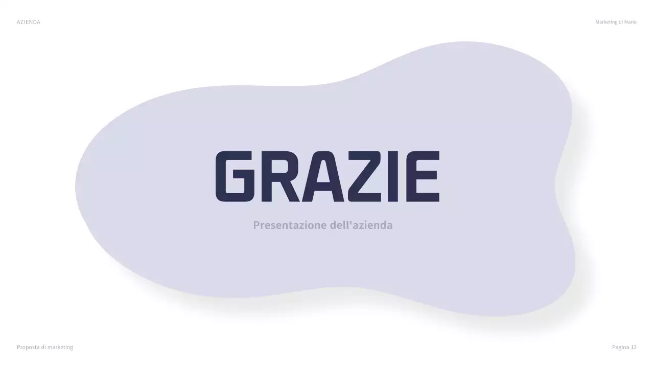 presentazione del marketing moderno della marina