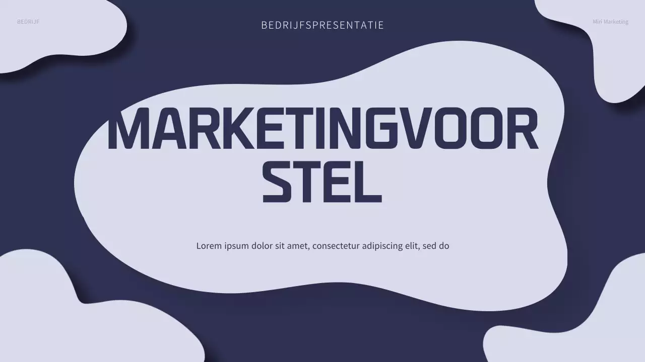 marine moderne marketing presentatie