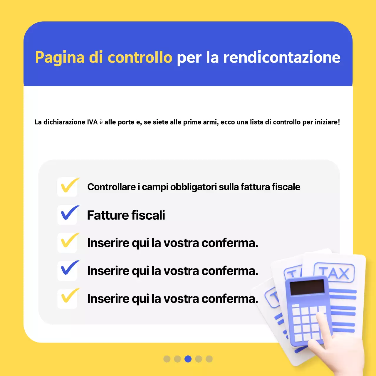 Promuovere informazioni fiscali gialle e moderne