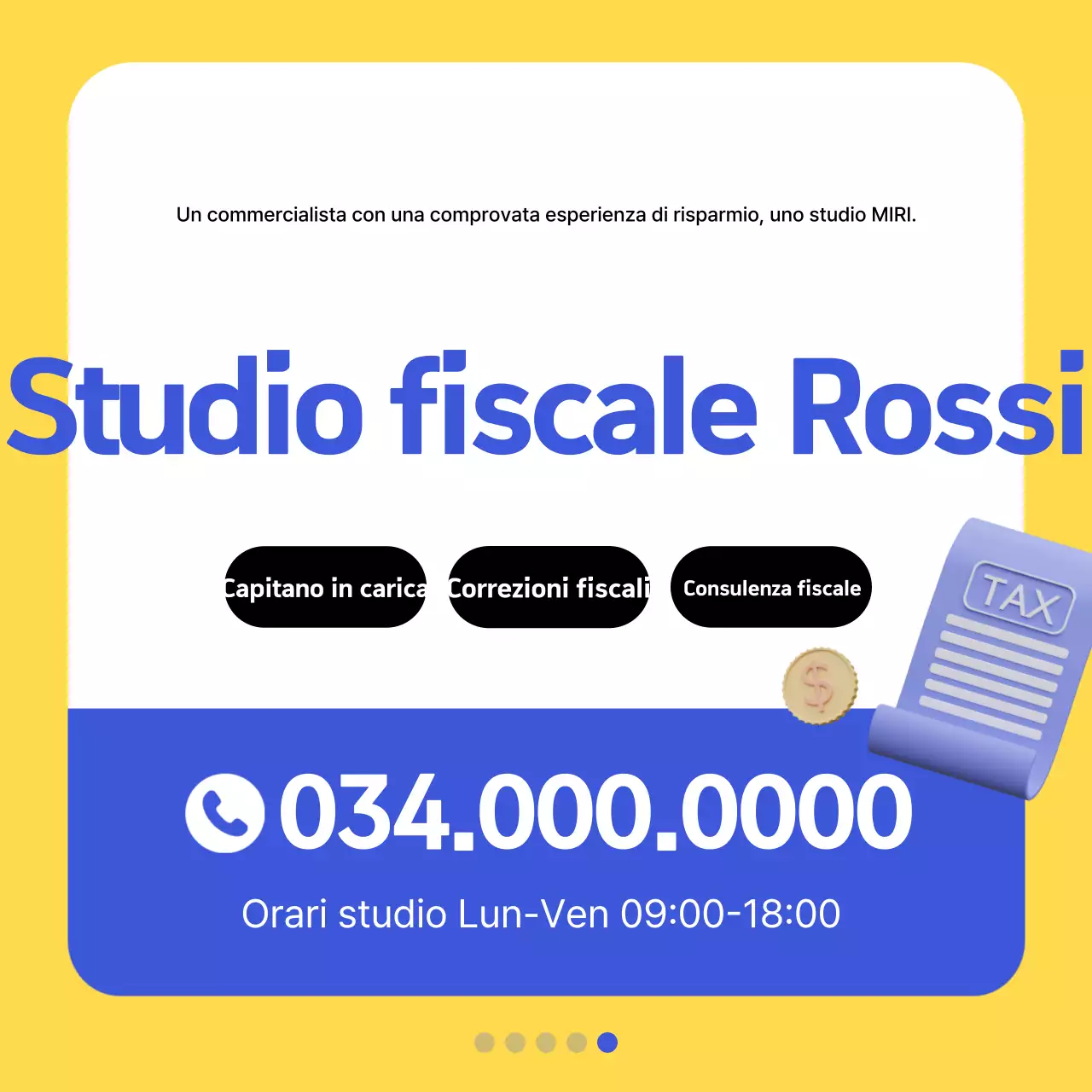 Promuovere informazioni fiscali gialle e moderne