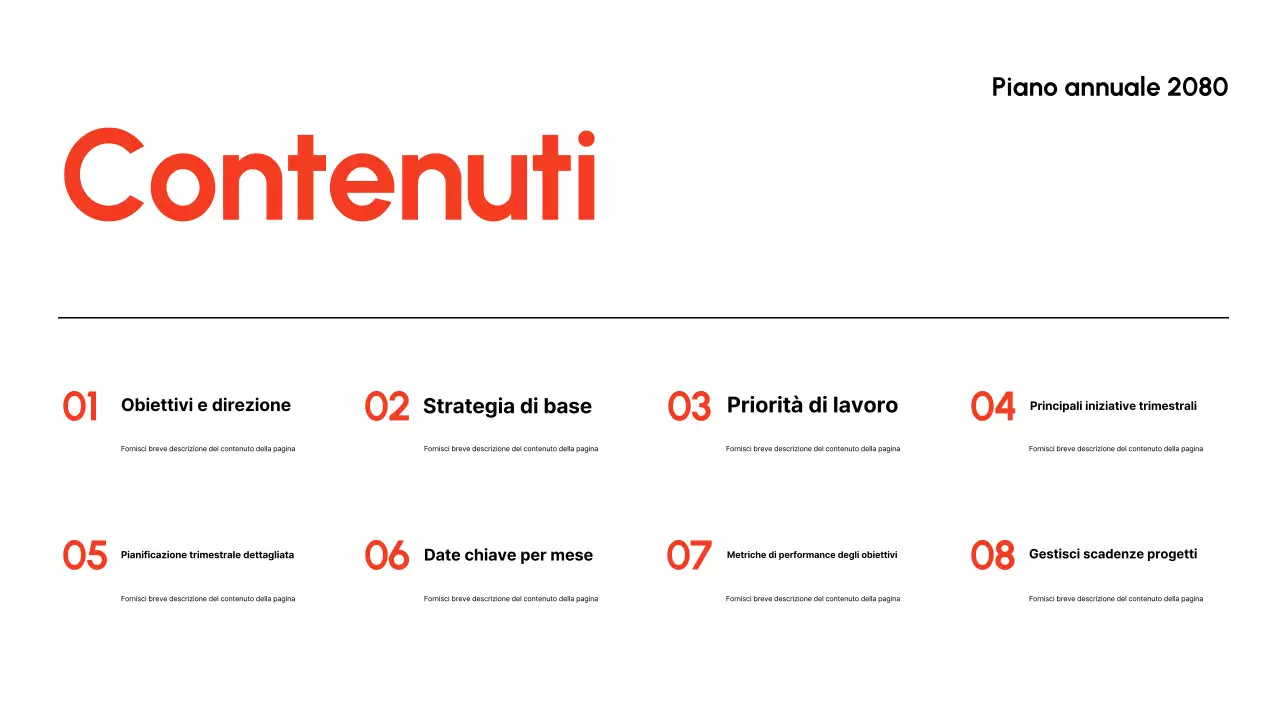 Presentazione del Piano annuale Red Modern