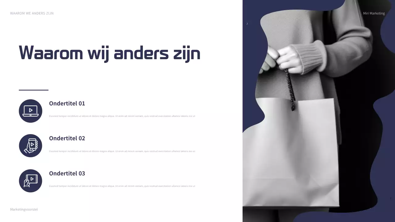 marine moderne marketing presentatie