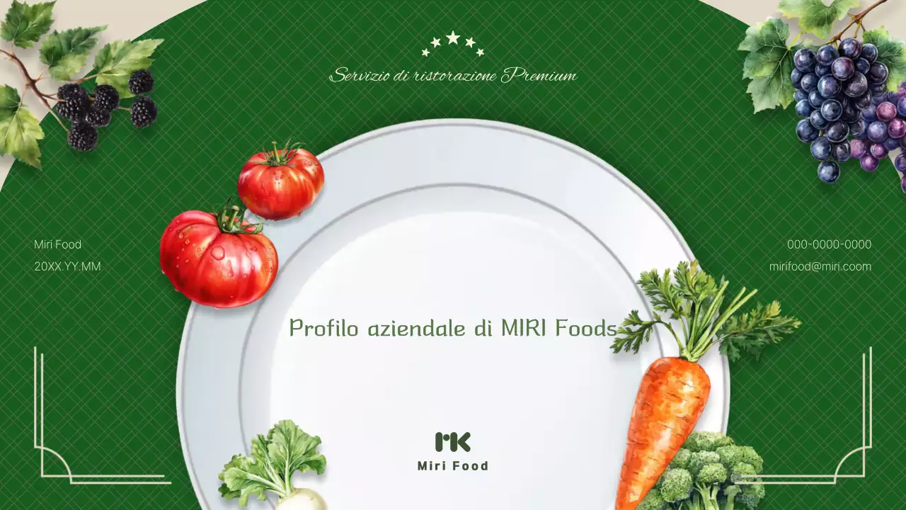 Un pitch book per un catering verde e chic