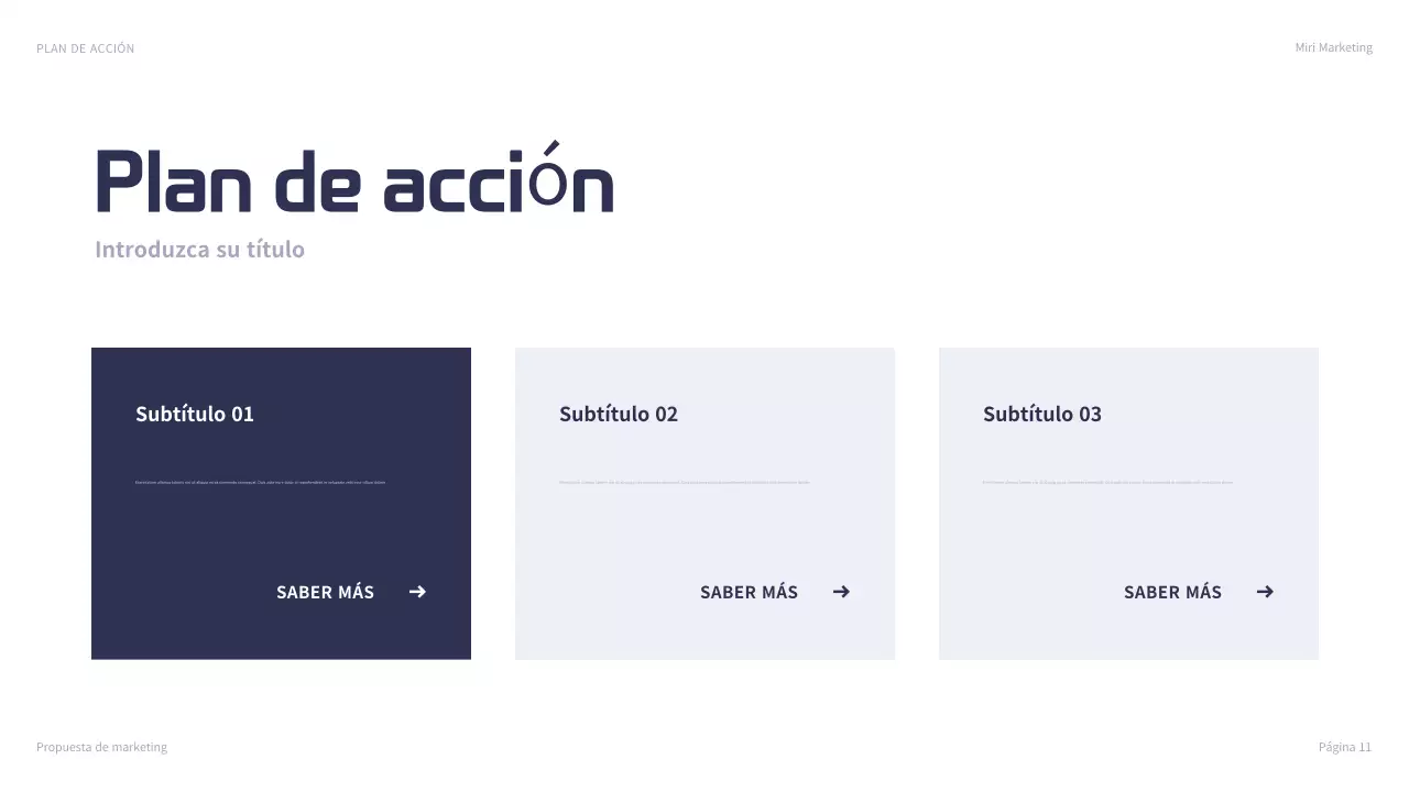 presentación de marketing navy modern