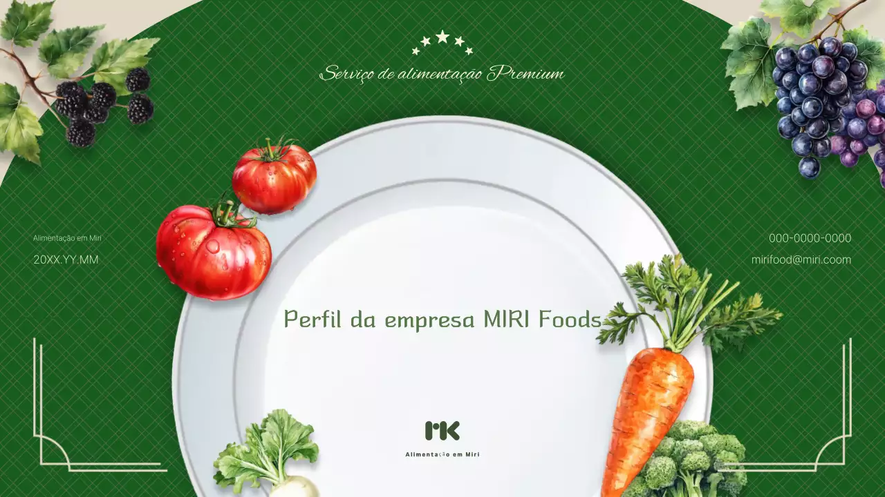 Um livro de propostas de catering verde e chique