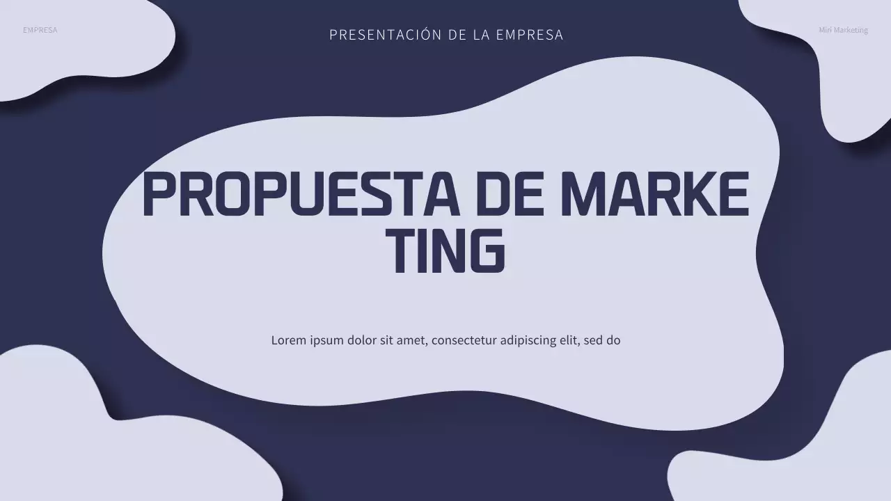 presentación de marketing navy modern