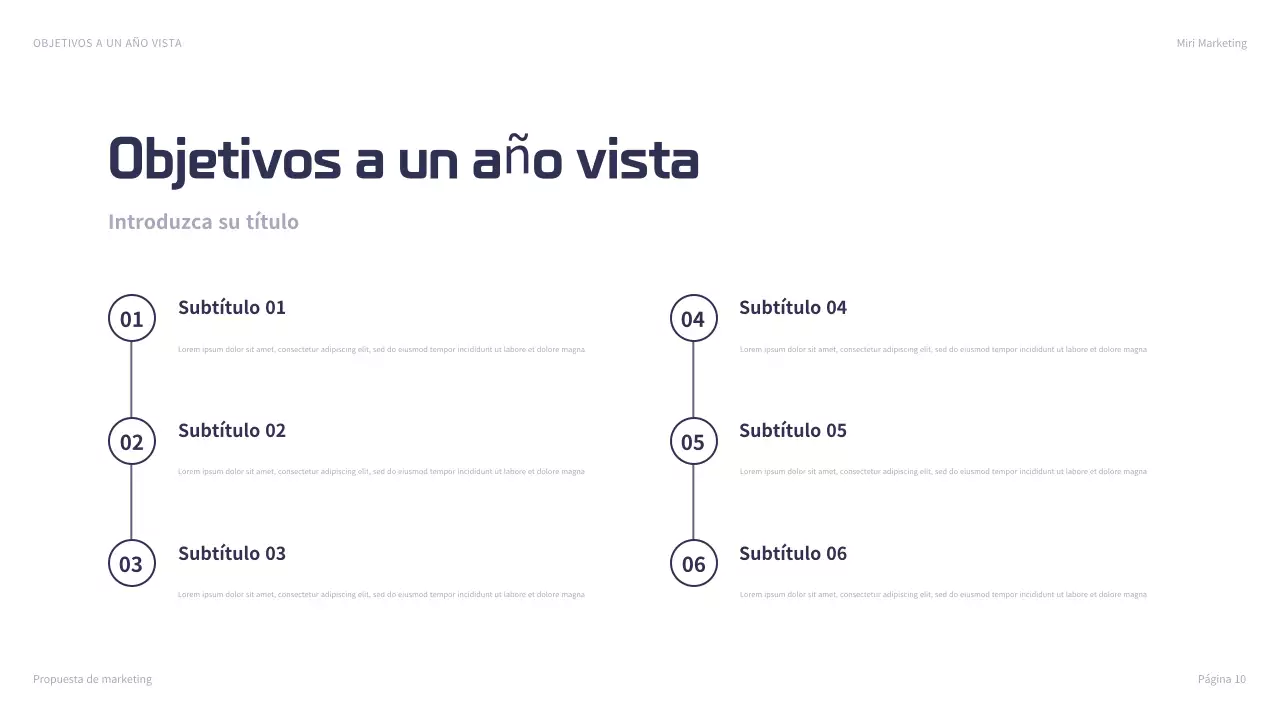 presentación de marketing navy modern