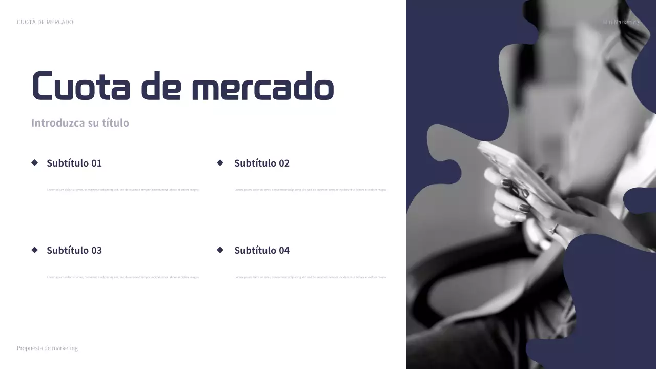 presentación de marketing navy modern