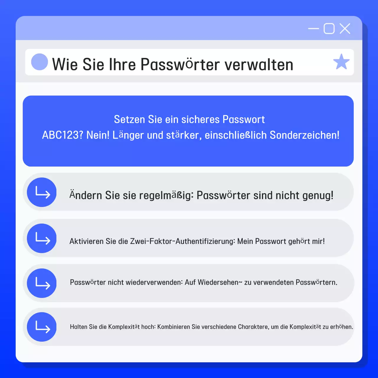Blue Modern Sicherheitsvorkehrungen