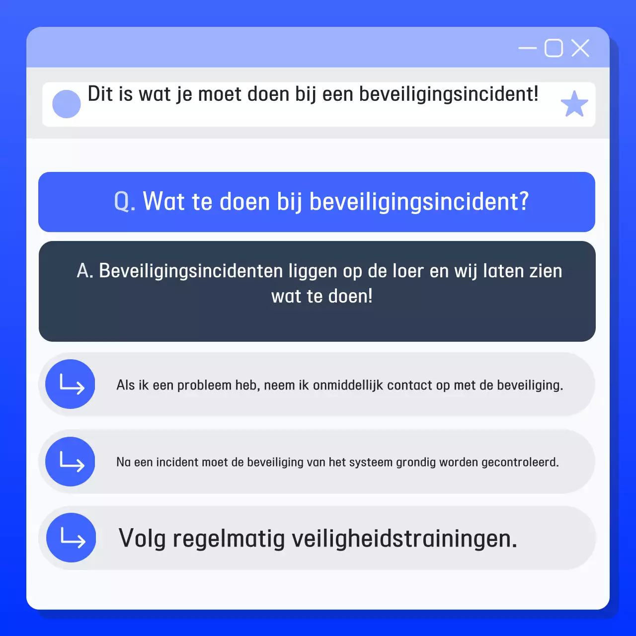 Blue Modern veiligheidsmaatregelen