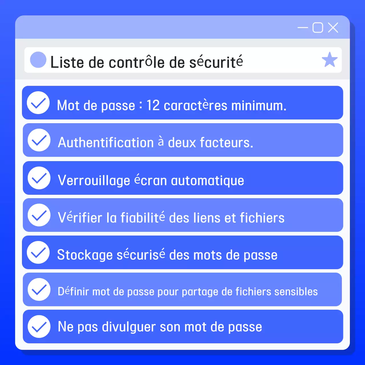 Précautions de sécurité Blue Modern