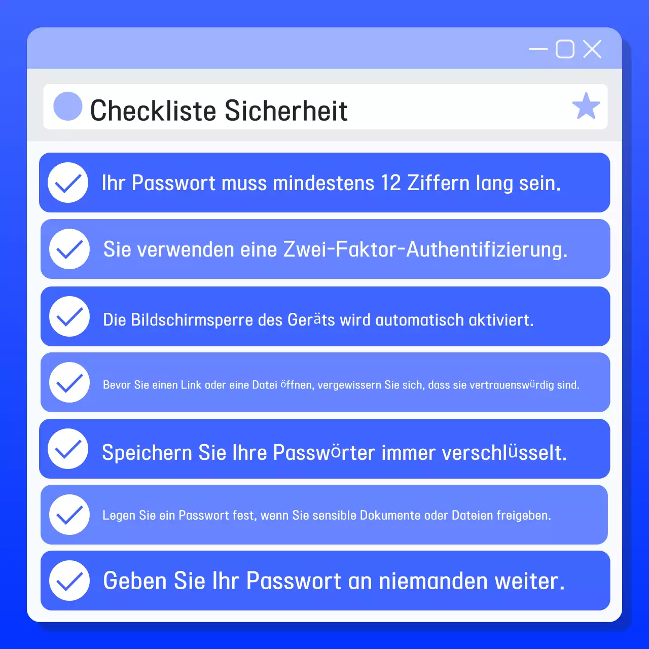 Blue Modern Sicherheitsvorkehrungen