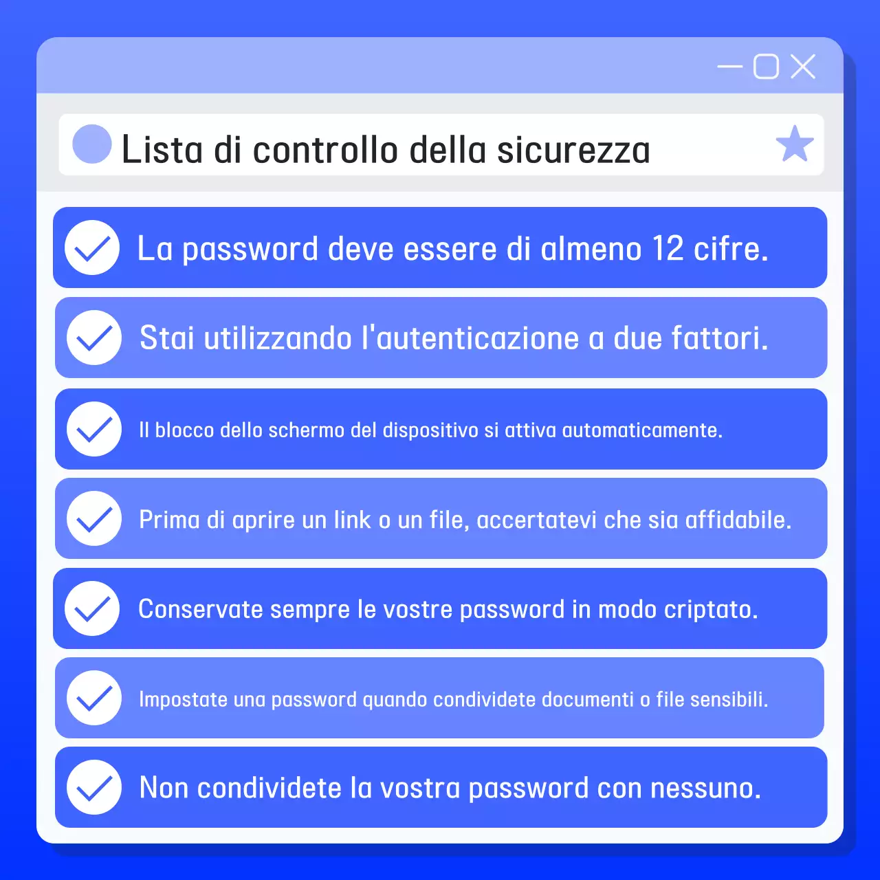 Precauzioni di sicurezza moderne blu