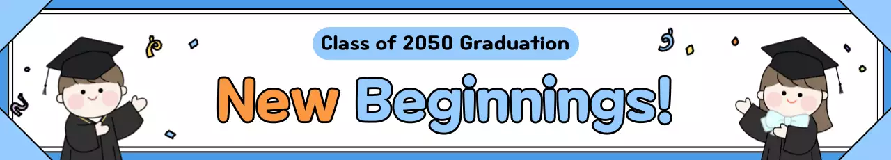 Celebrar a formatura em azul