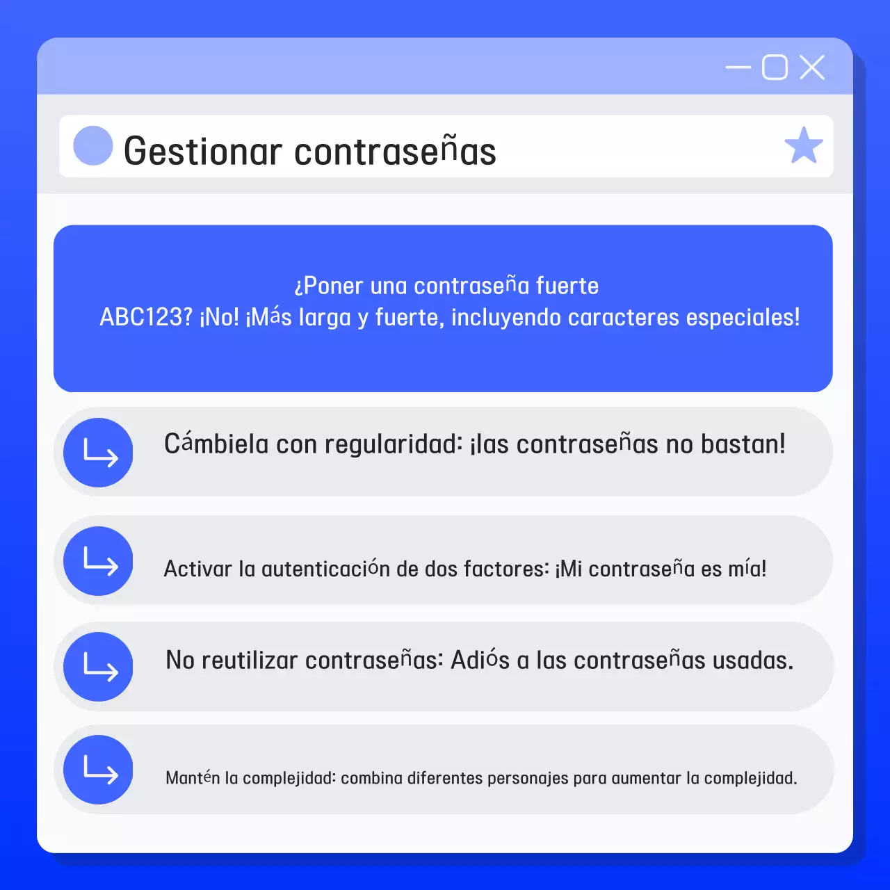 Precauciones de seguridad Blue Modern