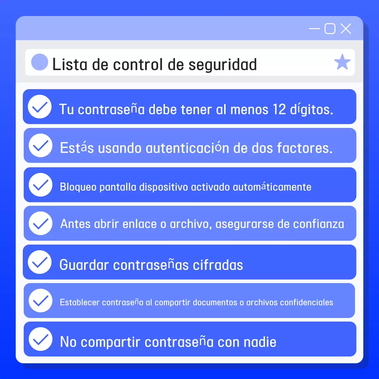 Precauciones de seguridad Blue Modern