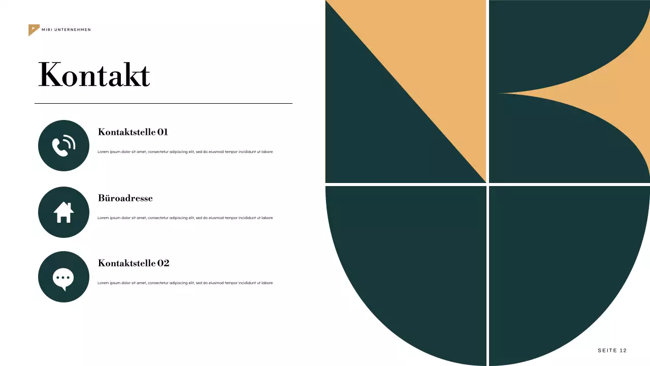 Geometrischer Marketingplan in Grün