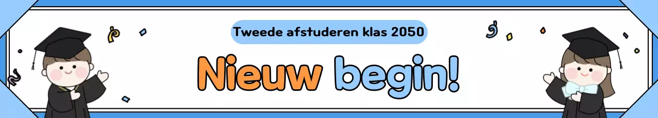 Vier je afstuderen in het blauw