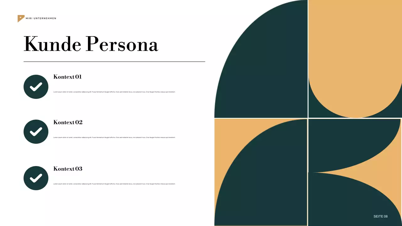 Geometrischer Marketingplan in Grün