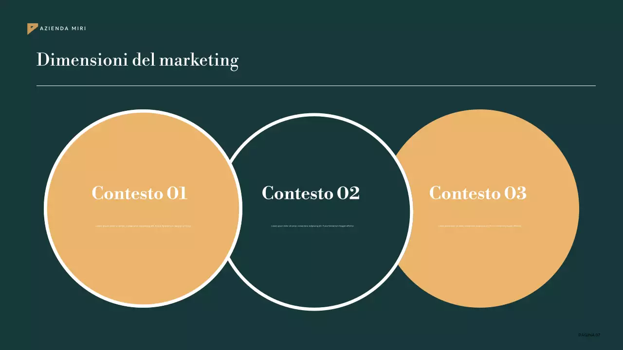 piano di marketing geometrico verde acqua