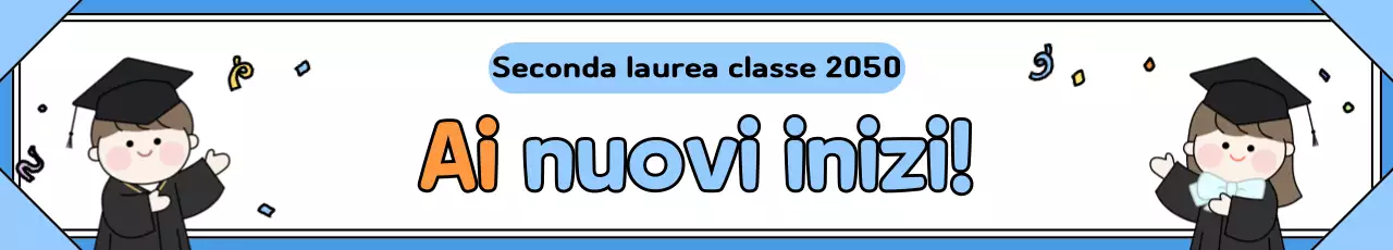 Festeggiare la laurea in blu