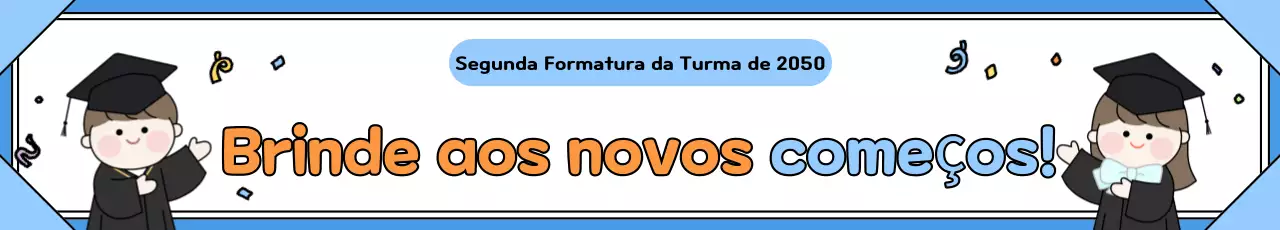 Celebrar a formatura em azul