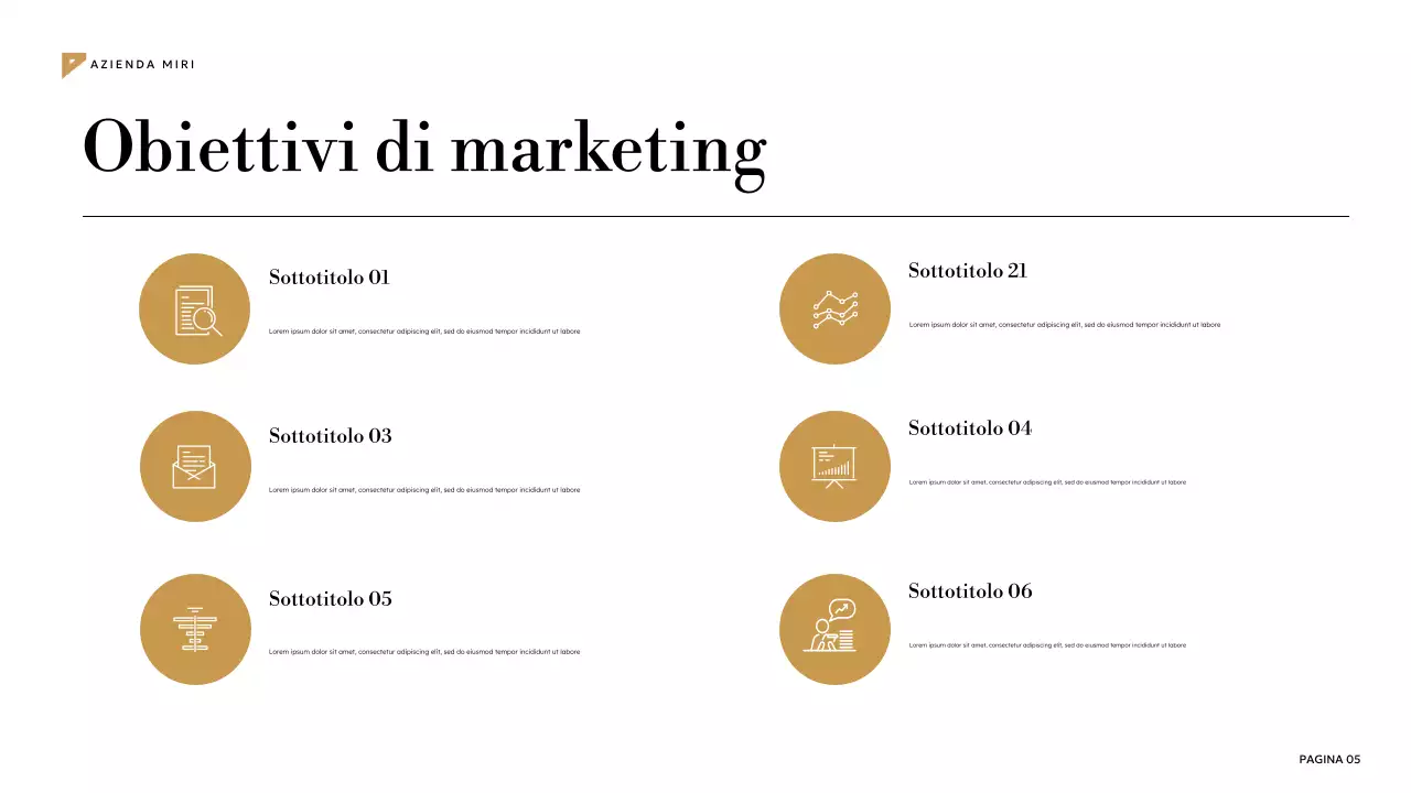 piano di marketing geometrico verde acqua