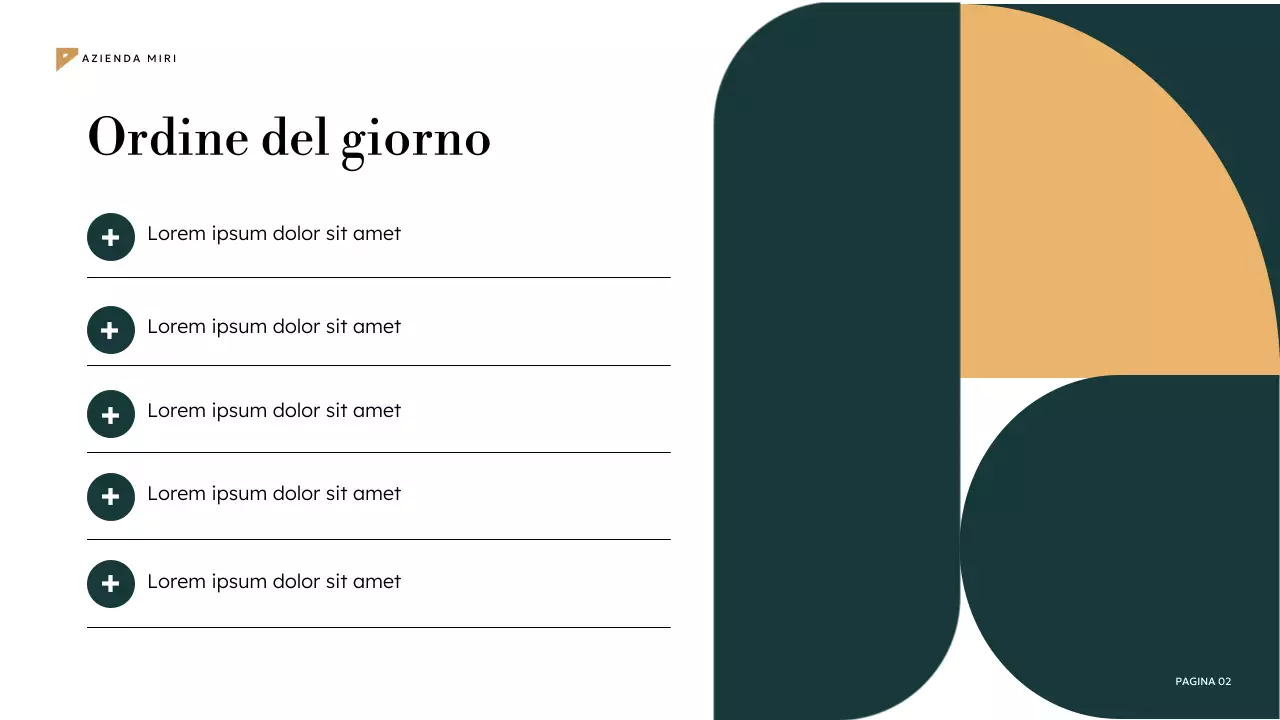 piano di marketing geometrico verde acqua